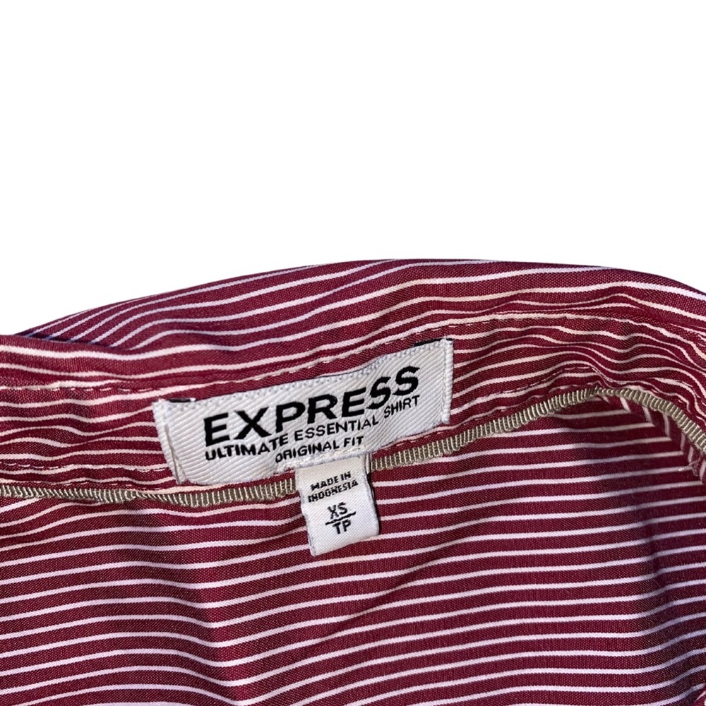 EXPRESS Ultimate Essential Shirt Original Fit Striped Button Down Size XSmall - Picture 2 of 3